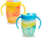 Munchkin Miracle 360 6+ Month 7oz Baby Sippy Cups (2-Pack). Trainer Cup, Spill-Free, Dishwasher-Safe Baby Water Bottle with Easy-Grip Handles. (Blue/Yellow)