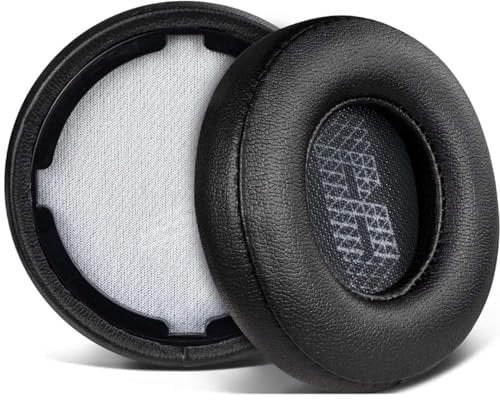 HoneTeek Ersatz-Ohrpolster für JBL Live 400BT/Live 460NC, kabellose On-Ear-Kopfhörer, Ohrpolster mit hochdichtem Geräuschunterdrückungsschaum, weiches Leder, Schwarz
