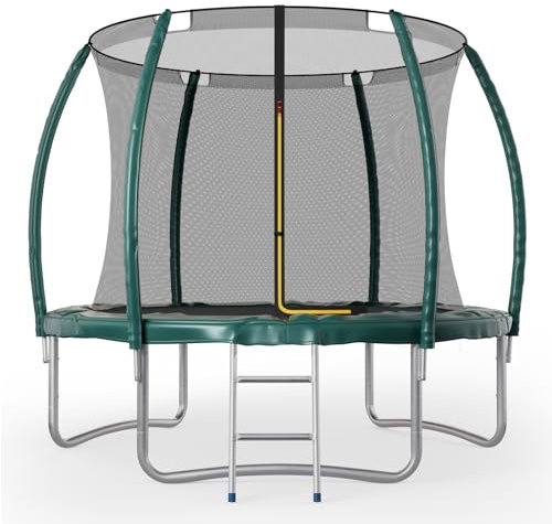 The Fellie Trampoline for Kids 8FT Trampoline for Toddlers Indoor Outdoor Trampolines with Safety Enclosure Net Junior Jumper Trampolines with Ladder