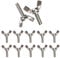 M6x10mm Butterfly Wing Screws,10PCS 304 Stainless Steel Wing Nuts Bolts,Heavy Duty Hand Twist Tighten Fasteners for DIY Fix Hardware