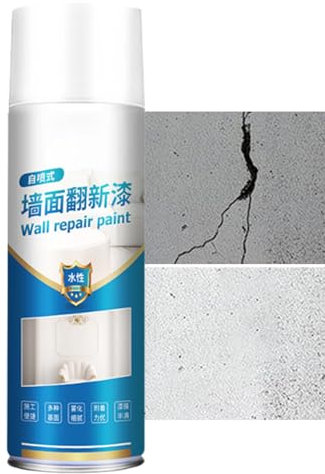 Senermter Pintura en Spray Blanca,Quitamanchas de 300 ml para Paredes - Adhesión Fuerte Secado Rápido Base Agua Recubrimiento Renovador Sellador para Graffiti Madera Coche Vidrio Muebles Hormigón