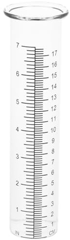 Didiseaon 2 pièces Pluviomètre Verre avec Graduation Claire Jauge Pluie Extérieure Précise Mesure Pluie pour Jardin et Météo