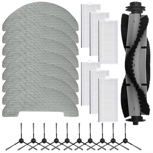 Jotekonoby Staubsauger-Teile und Zubehör-Set, Hauptbürste, Seitenbürsten, Filter, Mikrofaser-Mopptuch, Nylon-Kunststoff-Konstruktion, funktioniert mit verschiedenen Roboterreinigern (B)