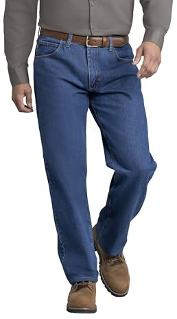 Red Kap mens Relaxed Fit jeans, Stonewash, 44W x 30L US