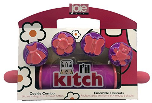 Joie L'il Kitch Kinder-Backset, Nudelholz, Ausstechformen, Pink