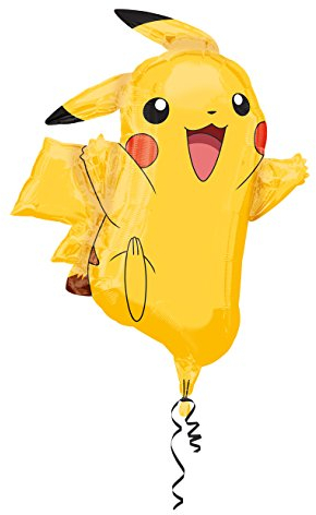 Amscan 2946001 - Super Shape Folienballon Pikachu, Größe circa 62 x 78 cm, Heliumballon, Geburtstag, Dekoration