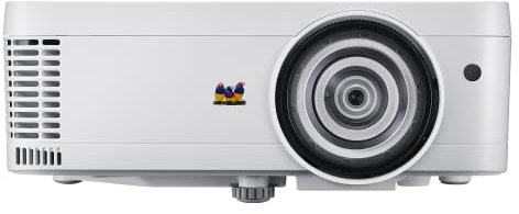 ViewSonic PS501W WXGA Short Throw Projector (3500 Lumens, 800p, DLP, HDMI, 3X Fast Input, SuperColor Technology, 2W Speaker) - White