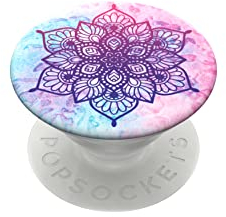 PopSockets 800961 PopGrip - Ausziehbarer Sockel und Griff für Smartphones und Tablets mit einem Austauschbarem Top - Rainbow Nirvana