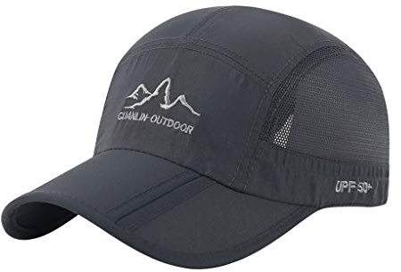 RUIXIB Baseball Cap Kappe Baseballmütze Sommer Sonnenhut Breathable Mesh Schnelltrockender UV-Schutz Sonnenschutzkappe Verstellbar Sporthut für Herren und Damen (Dunkelgrau (A), One Size)
