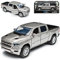 Motormax Dodge Ram 1500 Pick-Up Doppelkabine Silber 5. Generation Ab 2019 mit Rückzugsmotor ca 1/43 1/36-1/46 Modell Auto mit individiuellem Wunschkennzeichen