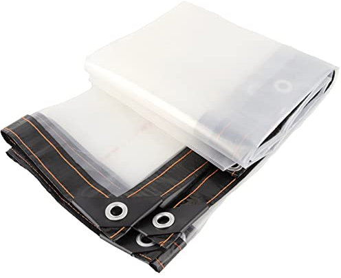 HMCUIQI Bâche de Protection Exterieur Transparente 2x4m, Bâche de Protection À Œillets, Restez Au Chaud, Pliable, pour Meubles de Jardin, Bois, Piscine Et Voiture (2x4m)