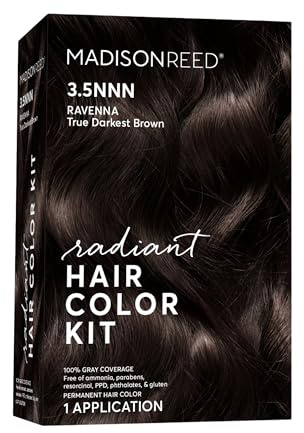 Madison Reed Radiant Hair Color Kit, 3.5NNN Darkest Brown-Black, 1 Pack