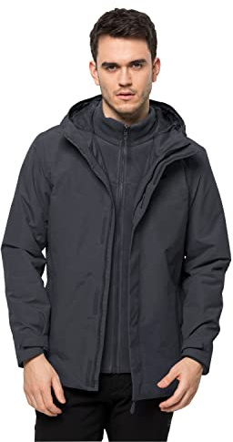 Jack Wolfskin Herren Altenberg 3in1 Jkt M Jacket, Ebony, M EU