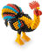 Origami 3D 501841-3D Origami Hahn - Schöne 3D Papierskulptur mit patentierten Bauteilen und verständlicher Bauanleitung, 517 Teile, 13x18x17cm, ab 8 Jahre