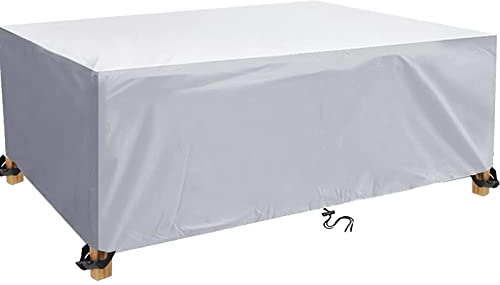 Abdeckung Gartenmöbel, 600D Oxford Schutzhülle Gartenmöbel Wasserdicht, 260x180x70cm/LxWxH Abdeckplane Gartenmöbel Winterfest, Abdeckhaube Gartentisch Loungemöbel, UV-Schutz, Winddicht, Schneeschutz