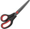 KUONIIY Schere Ultra scharfe Titanbeschichtung, weiche Komfortgriffe, Mehrzweckschere, schwarz-rot, 21,3 cm
