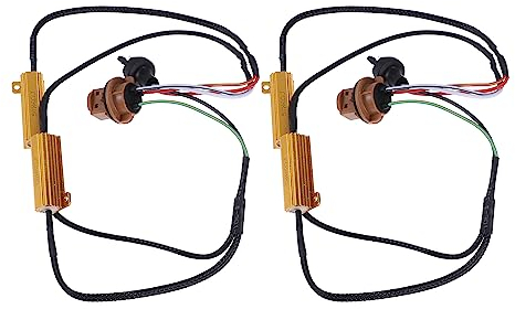 A ABSOPRO 2 Satz LED Auto Scheinwerfer Canbus Decoder 7443 T10 Widerstand Schwarz