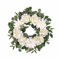 FLOROAD 24 Spring Summer Front Door Wreath, Life-Like Artificial White Dahlia Hydrangea Wreath for Wedding Valentine's Day Mother's Day Memorial Day