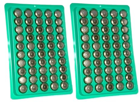 Saiyana Knopfbatterien, 50/100/150 Stück LR44 AG13 140 mAh Knopfzelle L1154 357 SR44 1,5 V Alkaline Knopfbatterien, geeignet für Uhren