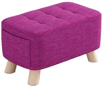 Yining-999 Schuhregal Bank Einfache kleine Hocker for den Heimgebrauch, Tür, Schuhbank, Wohnzimmer, Sofa, Hocker, Fußhocker, kurzer Hocker, Stuhl, Massivholzbank Schuh-Organizer(Color:Rose)