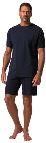 JP 1880 Herren Schlafanzug, Kurzer Zweiteiler, Melange-Jersey, T-Shirt, Shorts, Bis 8 XL Pyjamaset