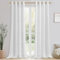 CUTEWIND Tende Lino per Interni Tende Bianche Soggiorno Moderne Camera da Letto 2 Pezzi, 140x260 CM, Tenda da Interno Bianca con Anelli Semitrasparente per Salotto Cameretta Porta Finestra