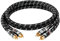 BOAACOUSTIC JIB Hi-end Audiofila Cavo Audio Cinch RCA da 2RCA maschio a 2RCA maschio per audiofili, sistemi HiFi, cavo di interconnessione con diametro di 10 mm (1m,nero)
