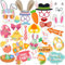 EIR Ostern Fotobox Accessoires,30 Stück Ostern Foto Requisiten,Party Deko,Party DekoParty Deko Foto Requisiten,Party Zubehör,Lustige Küken Hase Osterei Brille,Foto Requisiten Geburtstag