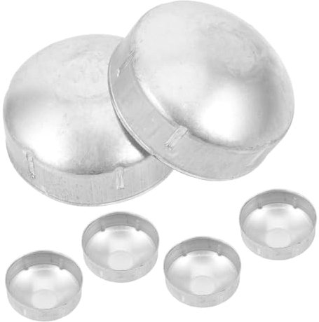 jojofuny Lot De 6 Capuchons De Poteau De Clôture Ronds En Aluminium Pour Extérieur Installation Facile Décoratifs Pour Clôture À Mailles Losangées Poteau De Garde-corps En Béton