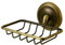 Bisk 00406 Deco Shower Soap Dish in Antique Brass, 13 x 12 x 8 cm