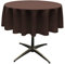 La Leinen Polyester Popeline Tischdecke rund, Polyester, braun, 147,32 cm