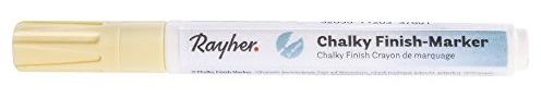 Rayher Hobby 35017105 Chalky Finish Marker, alabasterweiß, mit Ventil, ultramatte Acryltinte, hochdeckend, hochwertig, mit hohem Kreideanteil, der ultramatte Chalky-Kreidelook jetzt auch als Marker