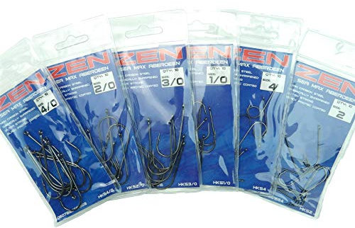 Sea Fishing Hooks Size 2, 4, 1/0, 2/0, 3/0, 4/0 Hooks Selection or 5 or 10 Pack (Size 4/0 - Ten Packs)