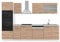 Vicco Küchenzeile R-Line, Sonoma/Weiß, 300 cm mit Hochschrank, AP Marmor