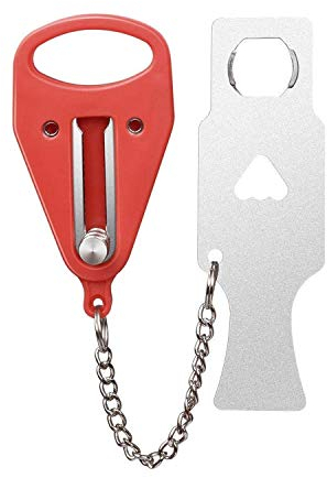 Yizunnu Cerradura de puerta portátil, de viaje, Agregar cerradura adicional para mayor seguridad y privacidad, sólida de servicio pesado para viajar, Hotel, Hogar, Apartamento