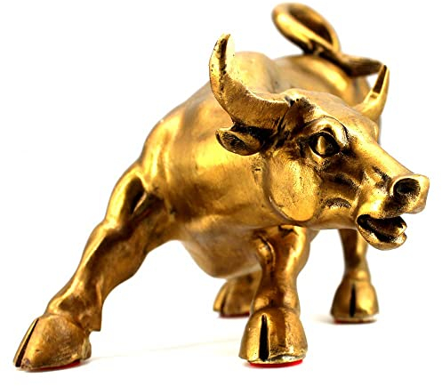 Lizipai Messing Wall Street Bull Statue Startseite Wohnzimmer Büro Dekoration viel Glück und Reichtum Thanksgiving/Weihnachten handgefertigte Geschenk