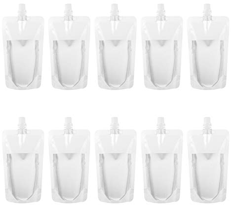 Cabilock Lot de 30 gourdes jetables en plastique - Réutilisables - Pour alcool, alkhl (250 ml)