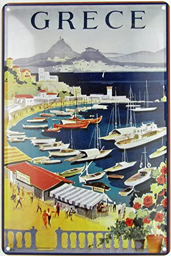 Metall Schild 20x30cm Urlaub Plakat Grece Griechenland Greece Blechschild
