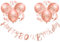 Happy 80th Birthday Banners Women 80th Birthday Banner Bunting Rose Gold Including 12 Pack 12” Latex Balloons Women Decorations Supplies