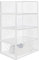 4 Pezzi Scatole per Scarpe Organizer da 33.5x23x13 cm Impilabili, Organizzatore Contenitori Trasparente di Stoccaggio per Tacchi Alti e Scarpe da Ginnastica