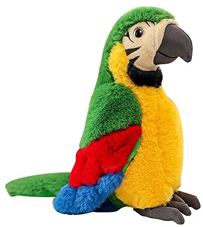 Vogel Papagei Plüschtier ,25cm Niedliche Plüsch Ara Papagei Stofftier Kuscheltier Plüschtier Plüschvogel Plüsch Kissen Spielzeug Kinderzimmer Dekokissen Geburtstagsgeschenk für Kinder Erwachsene