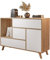 lukmebel Chicago Kommode - Push-to-Open Fronten - 16 mm Schichtstoffplatte - 39,6x119,9x85,6 cm Puccini Eiche & Weiß