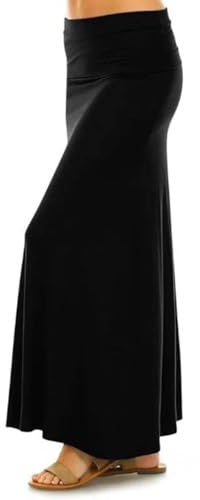 Sweet Hearts Black Maxi Skirt for Women- Long Skirts for Women