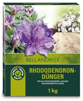 Bellandris Rhododendrondünger - Speziell für Rhododendren, Azaleen und Moorbeetpflanzen, stärkt Blütenpracht und gesundes Wachstum - 1kg