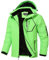 UTWGN Herren Skijacke Winter Warm Schneemantel Wasserdicht Windbreaker Kapuze Arbeit Outerwear Snowboardjacken, leuchtend grün, L