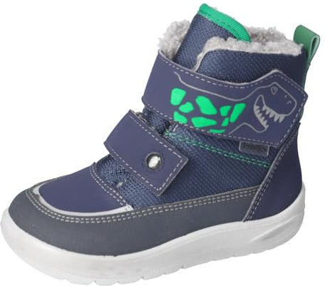 RICOSTA Jungen Winterstiefel YUTU, Kinder Boots, Weite: Weit, lose Einlage, Sympatex, Barfuß-Schuh, Winterboots, warm, Nautic/Ozean (170), 30 EU
