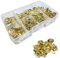 JXPXJMY 80 Pezzi Chicago Viti di Rivetti in Acciaio al Carbonio per Rilegatura, Usati per Rilegatura, Bagagli e Borse, Rivetti per Riparazione di Pelle, Dimensioni M5*4/6/8/10 mm (Oro)
