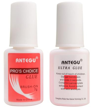 Nail Glue, Extra Strong Bond with Brush for Acrylic Nails, Strong Nail Glue Acrylic Nails, Long Lasting Adhesive for Press-On Nails, Quick Dry, Broken Nail Repair, Suitable for Salon and Home Use