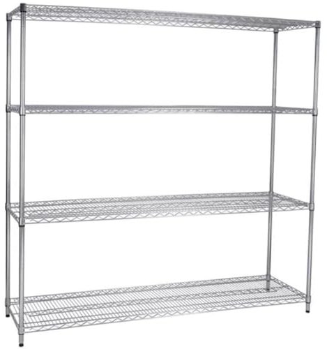 Robuster Edelstahl-Gitternizer mit verstellbaren Regalen und Rollen, ideal für Zuhause oder Lager (90 x 61 x 100 cm)