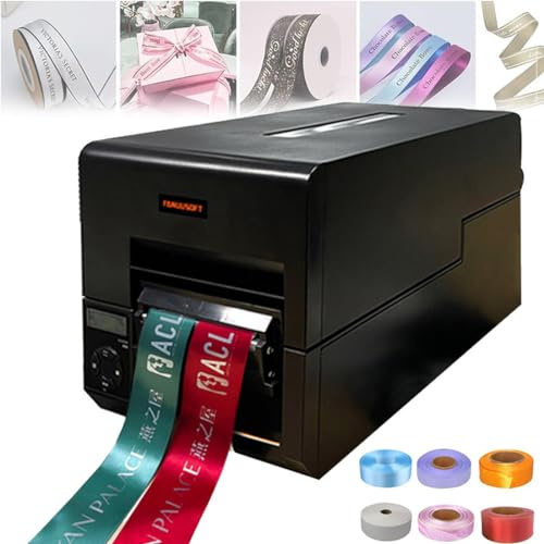 Digitaler Farbbanddrucker für Satinband, Etikettendruck und Folienprägung, ideal für Geschenkverpackungen und Weihnachtsfeiern, unterstützt 50+ Sprachen